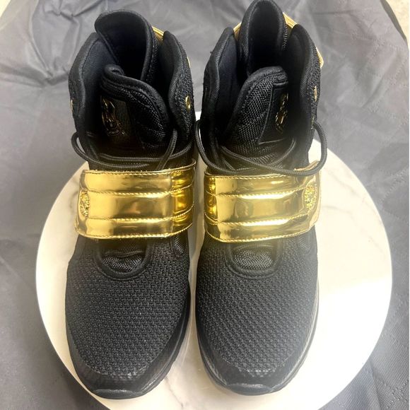 VLADO Men's Atlas 3 High-Top Casual Sneakers Modern Black & Gold SZ 7.5: NWOT - Picture 4 of 14